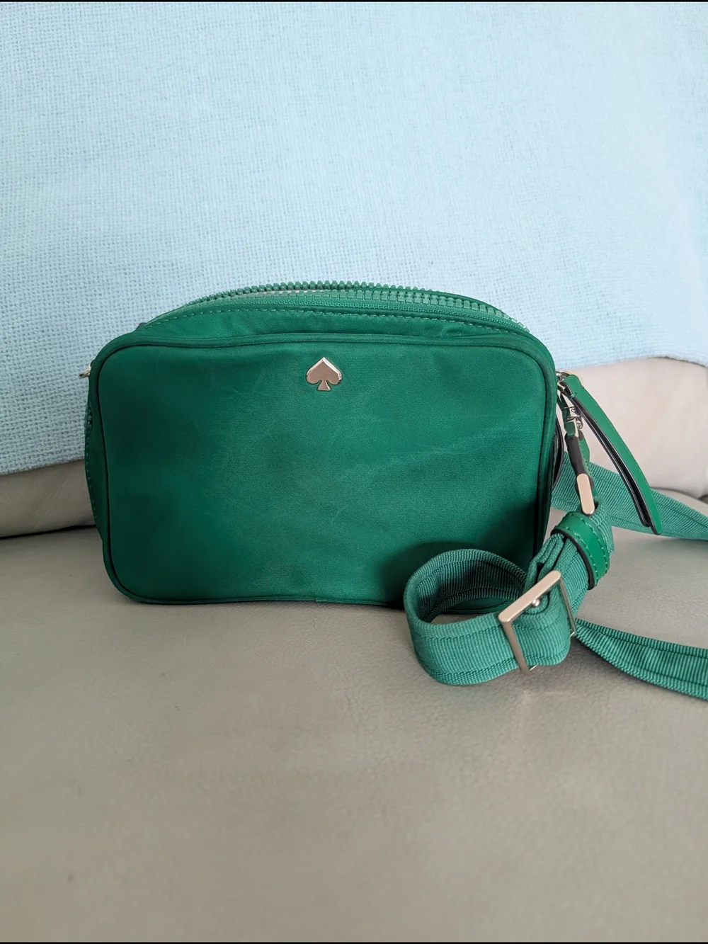 Kate Spade Green Nylon Crossbody Camera Bag - Picture 1 of 13